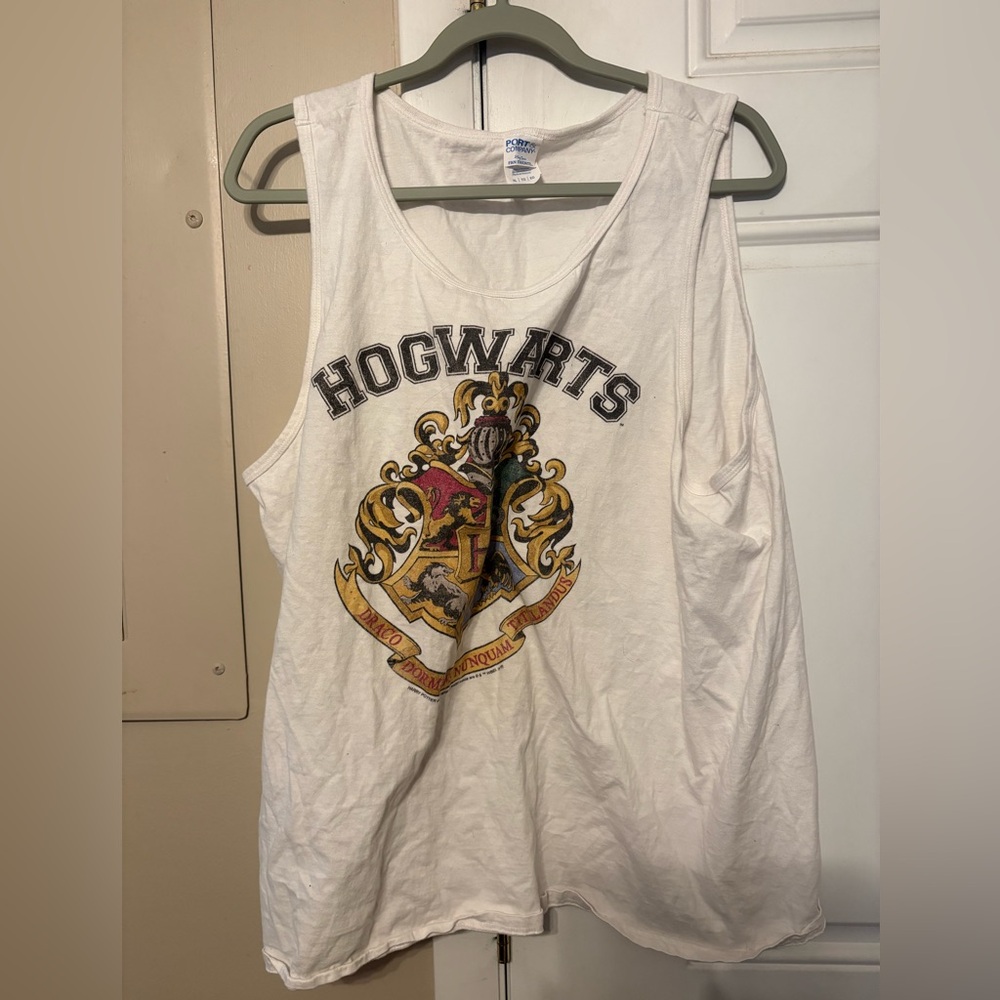 Hogwarts Crest White Tank Top